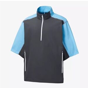 BNWT Footjoy Short Sleeve Men's Golf Quarter Zip Sport Windshirt